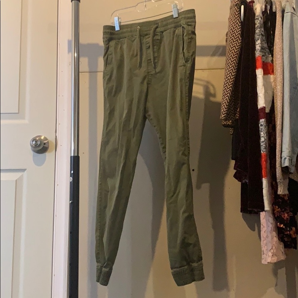 Men’s olive green joggers